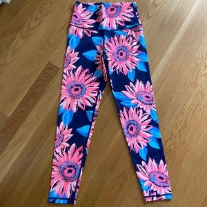 Aerie chill play high rise sunflower leggings